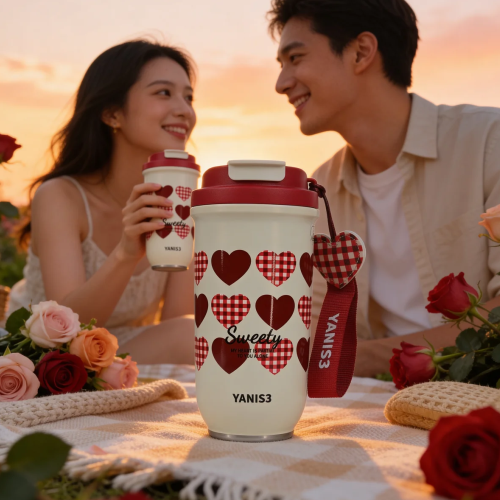 Premium Vacuum Insulated Cup with Lid - 600ml