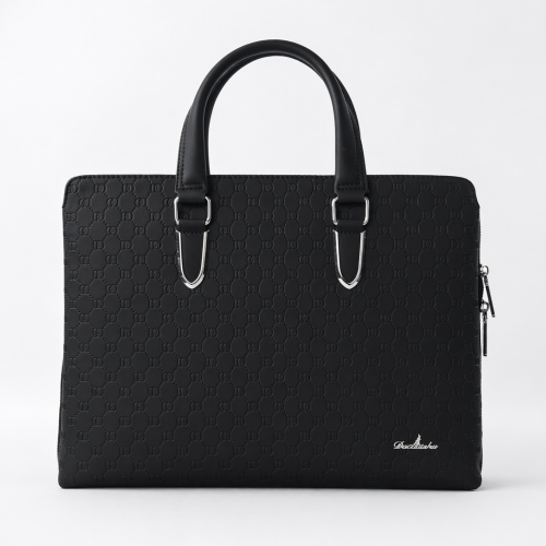 Premium Textured PU Leather Unisex Laptop Briefcase