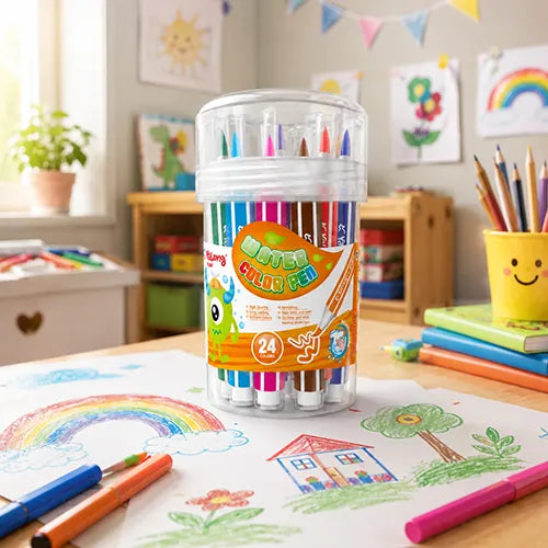 Yalong Fine Tip Colour Pen Set for Kids Drawing - 24 Shades