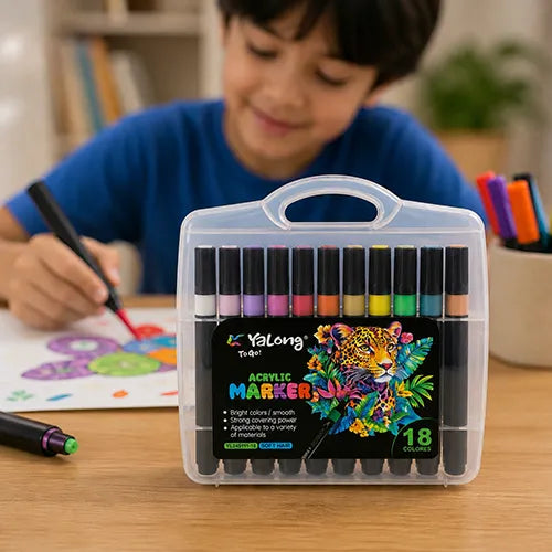 Yalong Acrylic Paint Markers Set for Canvas, Glass & Rock Art
