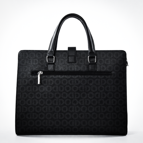 Premium Patterned PU Leather Laptop Briefcase for Professionals