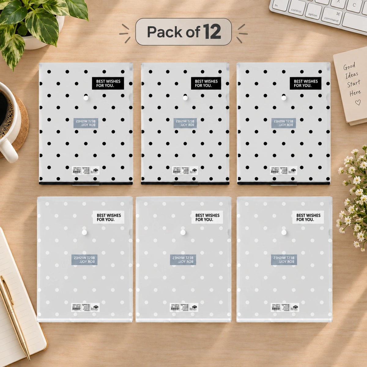A4 Waterproof Button Closure File Organizer Folder