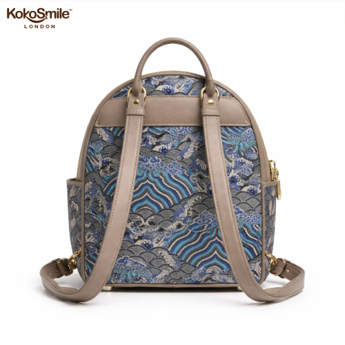 Premium Hangzhou Silk Leather Mini Backpack