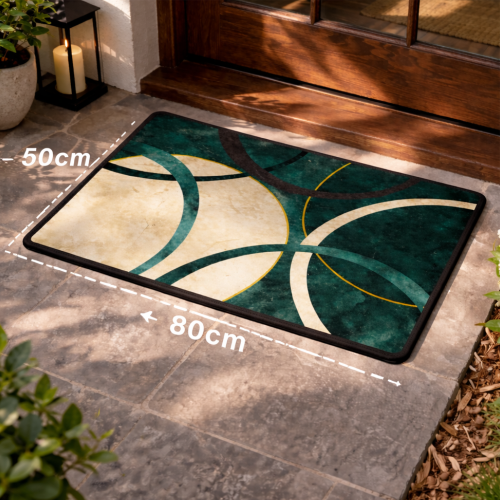 Modern Abstract Printed Doormat for Entryway, Bathroom & Kitchen