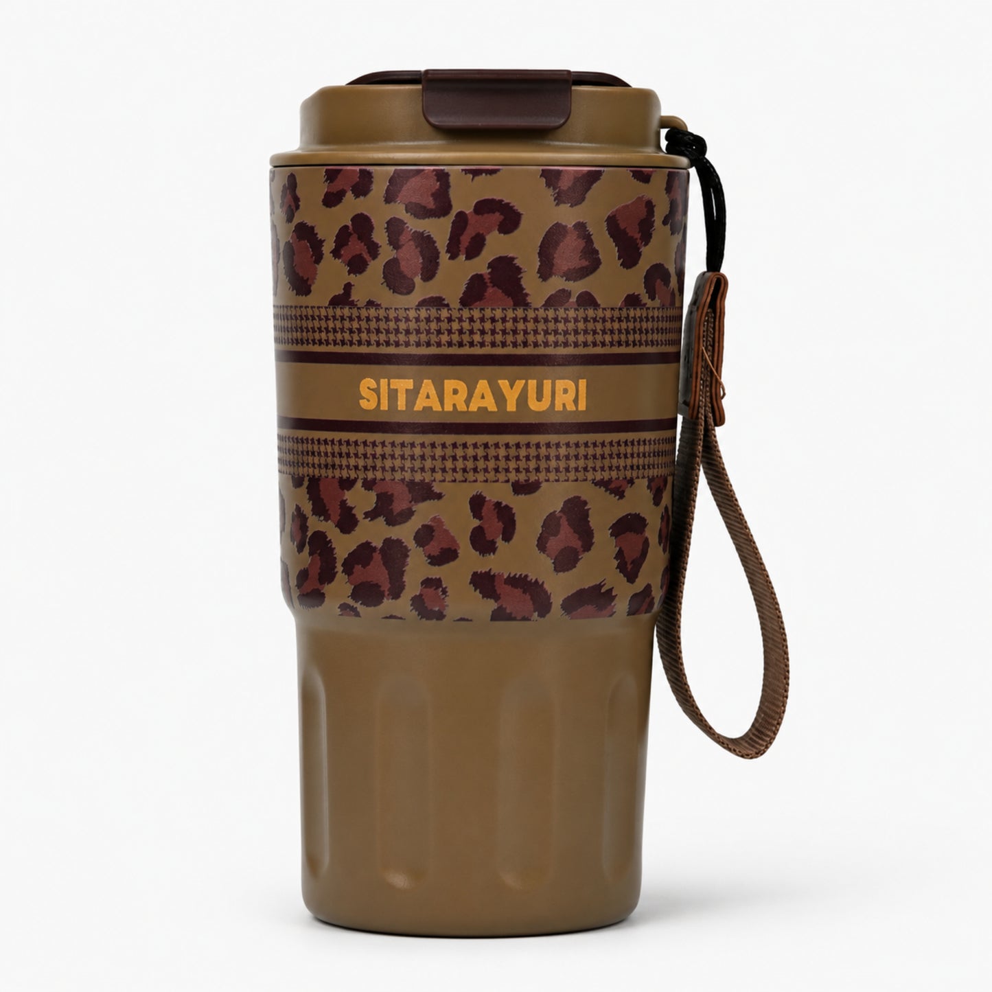 Tough Panther Print Luxe Insulated Steel Travel Tumbler – 600ml