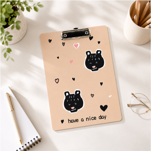 Cute Lightweight Acrylic Writing Clipboard for Office