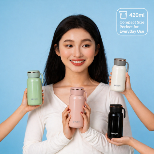 Premium Xinzhou Stainless Steel Vacuum Flask | Insulated Travel Bottle - 420ml