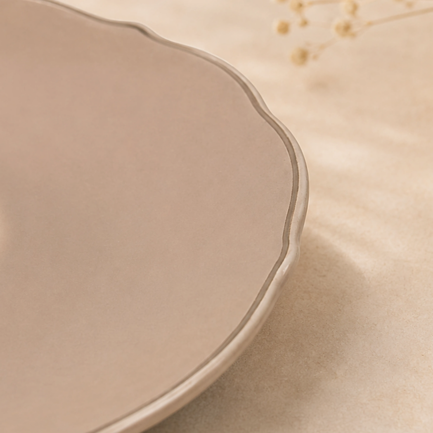 Blush Pink Gold-Rim Ceramic Tea Cup & Saucer Set of 6 (100ml each)