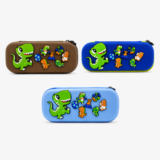 Premium DIY Dinosaur Pencil Box with Removable Dino Toy Accessories