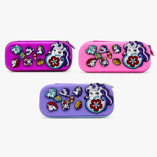 Premium DIY Kids Pencil Box with Removable Decorative Toy Charms