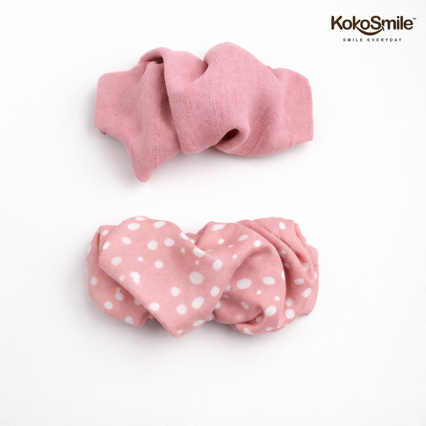 Premium Soft-textured Pink Fabric Puff Hair Clip Set for Girls