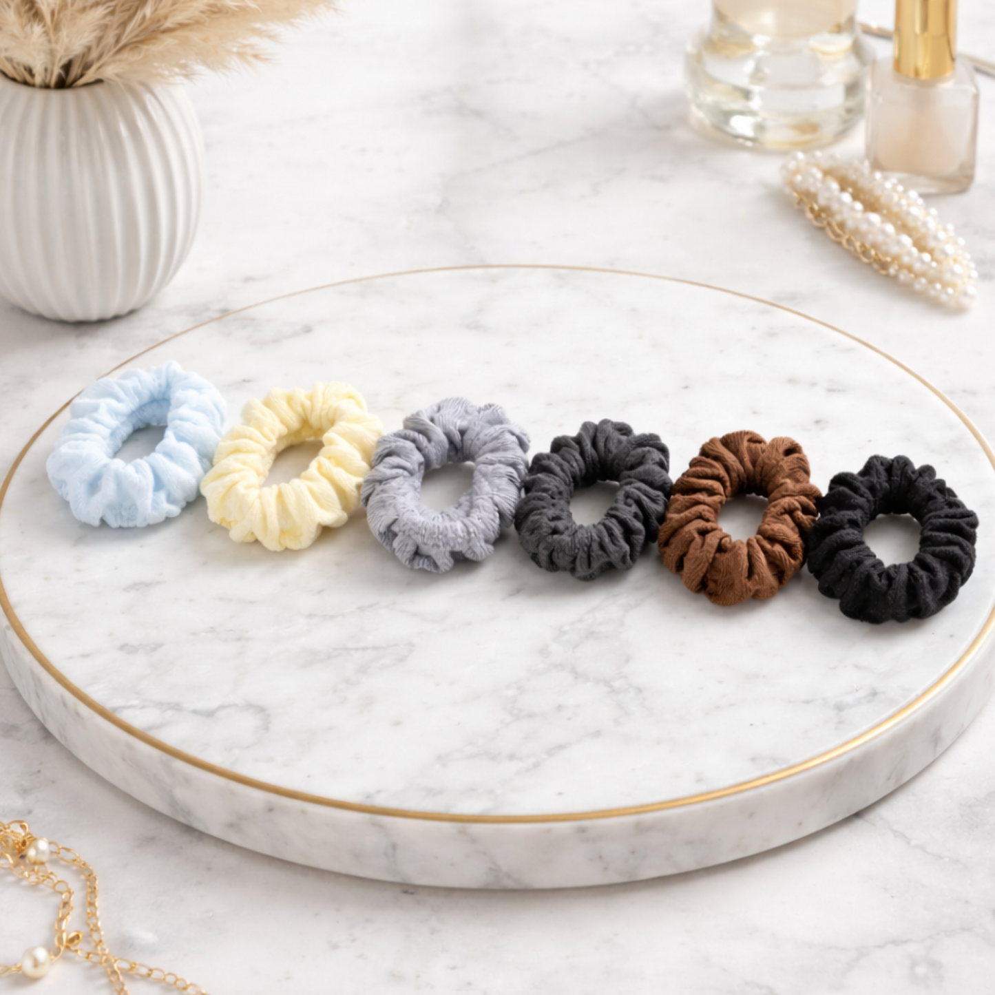 Trendy Soft Scrunchies for Women & Girls (Pack of 12)