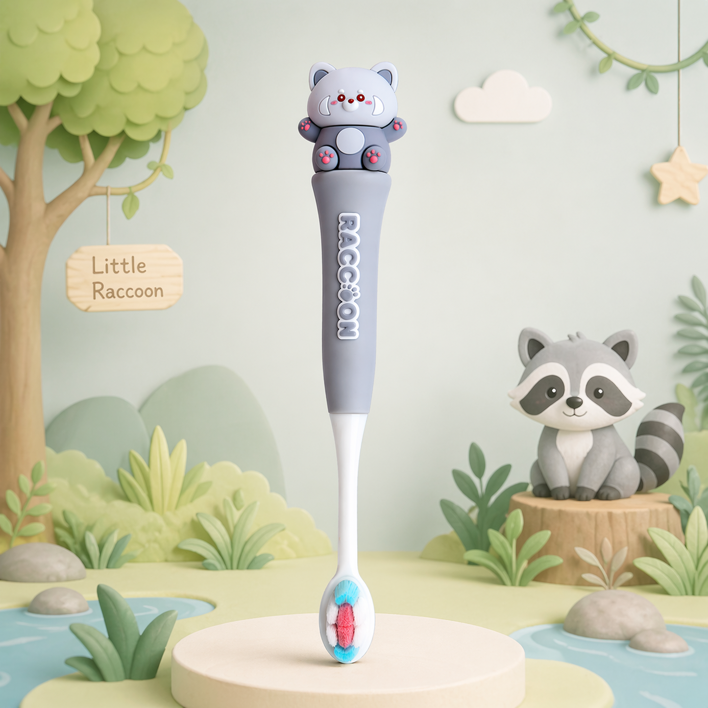 Toddler Cartoon Toothbrush with Gentle Soft Bristles (3-6 Years)