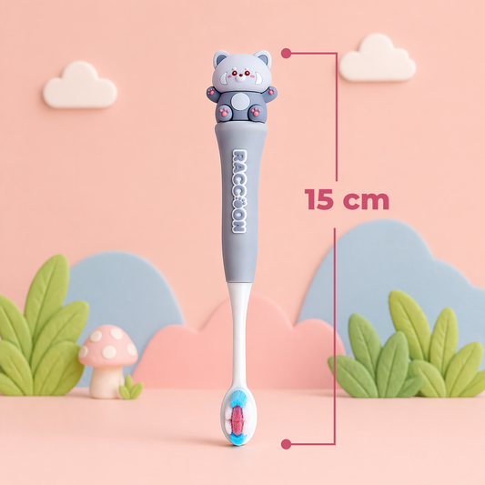 Toddler Cartoon Toothbrush with Gentle Soft Bristles (3-6 Years)