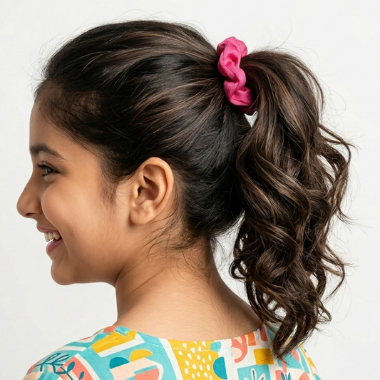 Premium Satin Scrunchies for Women & Girls (Pack of 4)