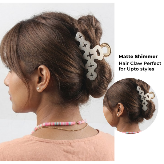 Elegant Strong Hold Hair Claw Clip – Premium Brass Hair Styling Clip