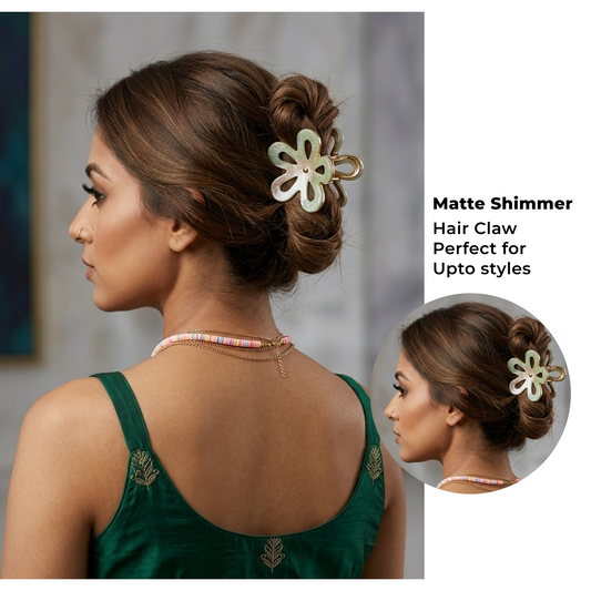 KOKOSMILE Women's Hair Claw Clip | Sturdy Hold Non-Slip Hair Clutcher | Chic Butterfly Jaw Clip for Both Thick and Thin Hair | Sturdy Hair Accessories for Girls & Women (Elegant Design)