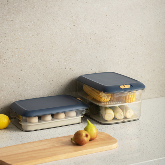 HOMX 7.5L Heritage Fridge Organizer Bin with Removable Drain Tray