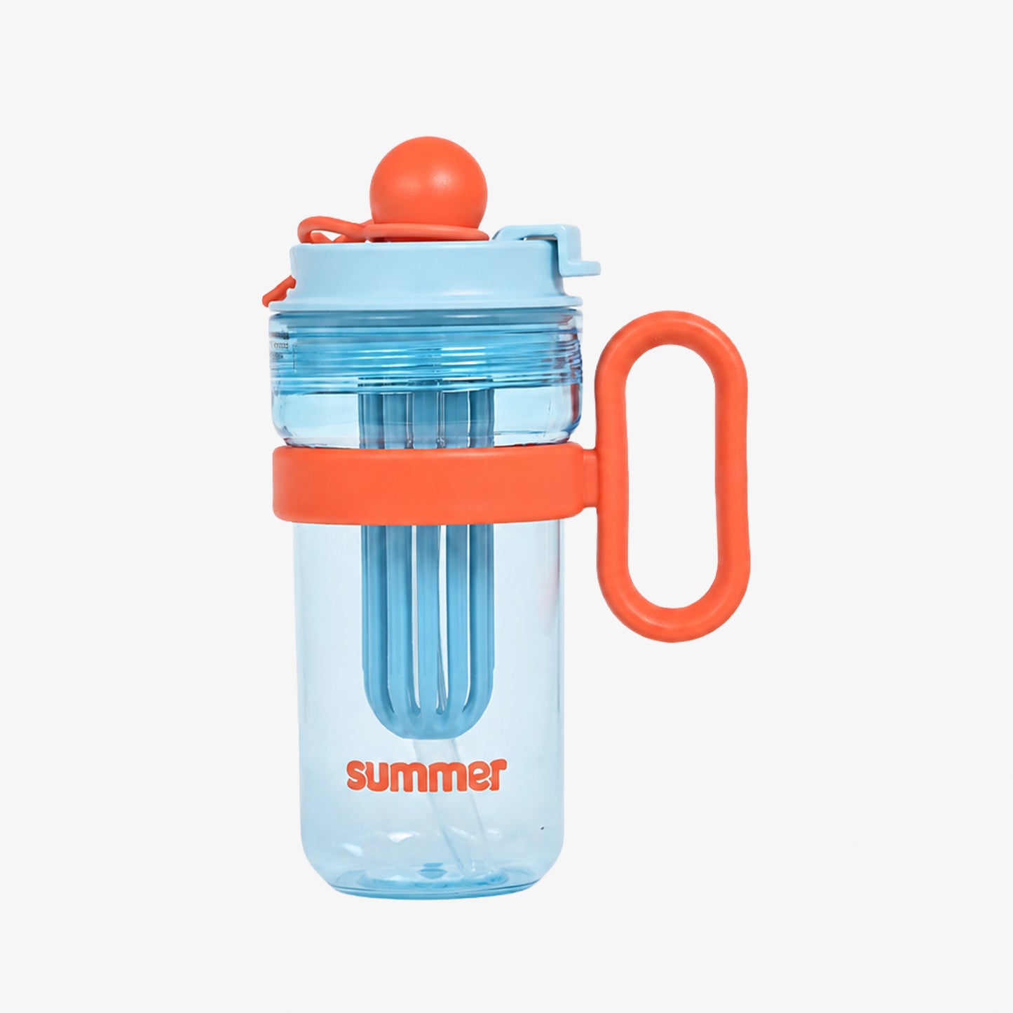 Cute Kids Ball Cup Sipper Bottle with Straw - 550ml