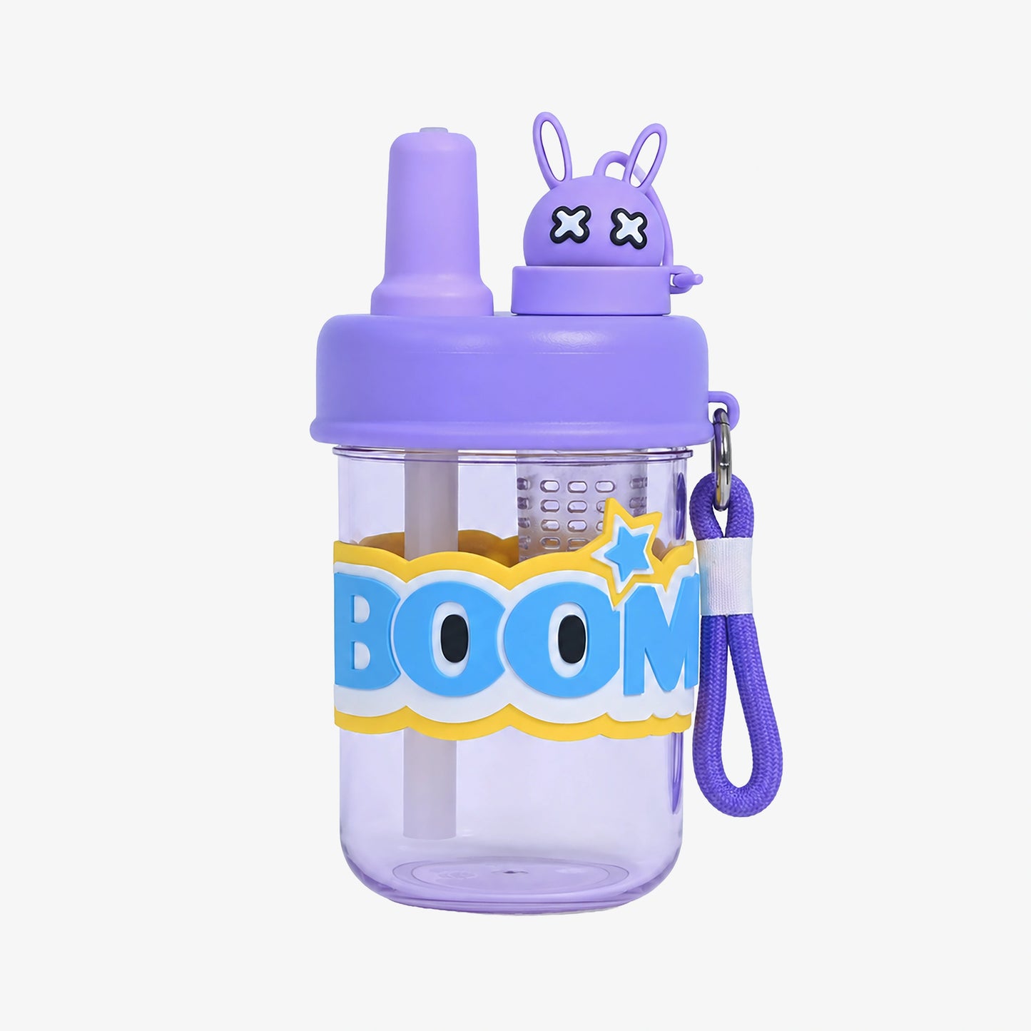 BOOM Cartoon Infuser Straw Bottle for Kids - 420ml