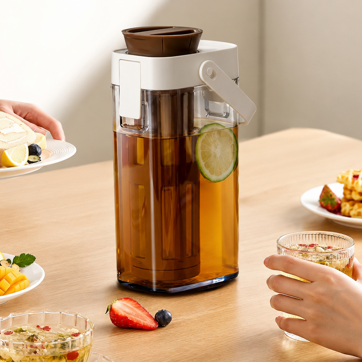 Premium Fridge Water Jug with Infuser & Carry Handle| 1000ml
