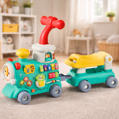 Toybie Kids Musical Train Toy with Detachable Wagon – Interactive Learning & Activity Engine for Toddlers
