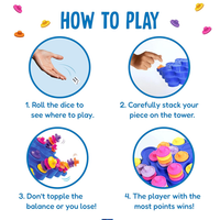 Funskool Original Topple, Strategy Game, Board Game for Kids, Adults, Families, Educational, Fun, 2 to 4 Players, Family Fun, Learning Activity Toy for Childrens, Gift Set for Kid, Ages 6+ Years