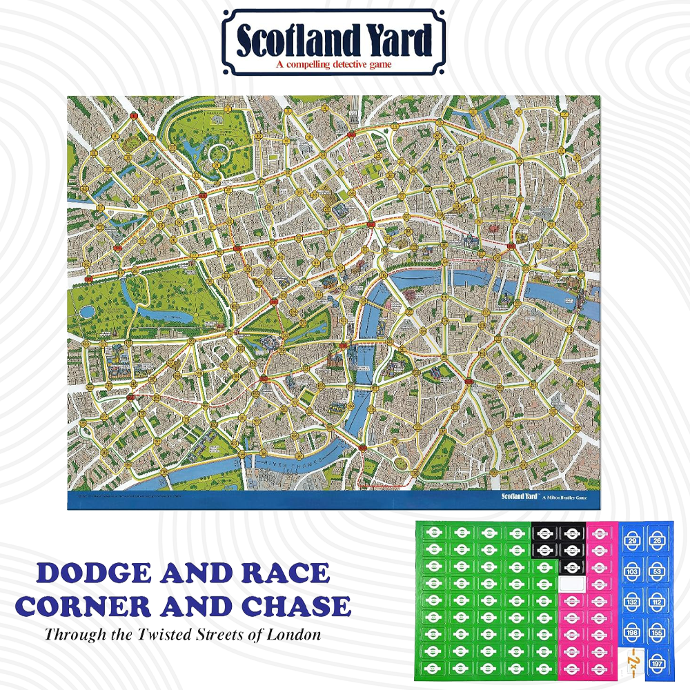 Funskool Games, Scotland Yard, A Compelling Detective and Strategy, Animal Board Game for Kids & Family, 2-3 Players, Ages 10 and Above, Multicolour