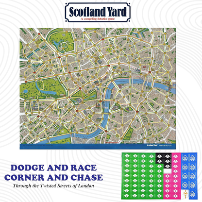 Funskool Games, Scotland Yard, A Compelling Detective and Strategy, Animal Board Game for Kids & Family, 2-3 Players, Ages 10 and Above, Multicolour