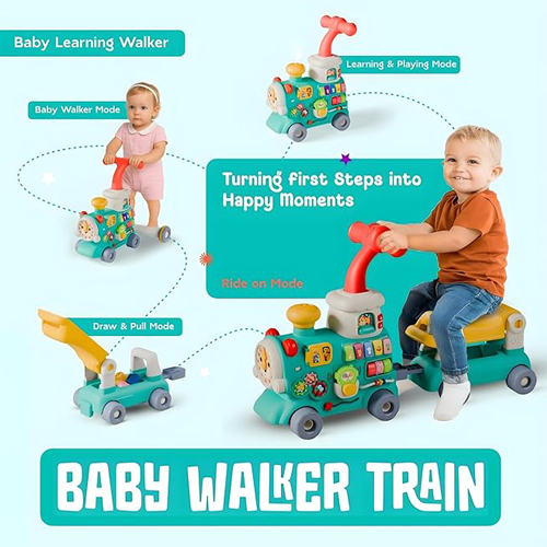 Toybie Kids Musical Train Toy with Detachable Wagon – Interactive Learning & Activity Engine for Toddlers