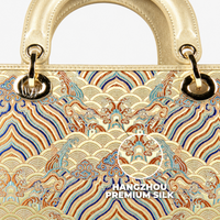 Luxe Hangzhou Silk Leather Tote Handbag for Women