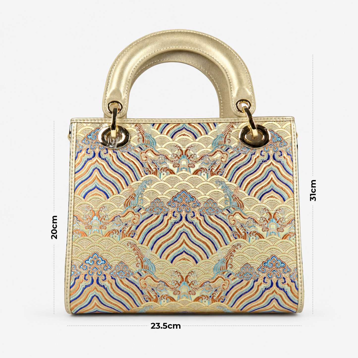 Luxe Hangzhou Silk Leather Tote Handbag for Women