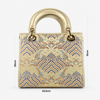 Luxe Hangzhou Silk Leather Tote Handbag for Women