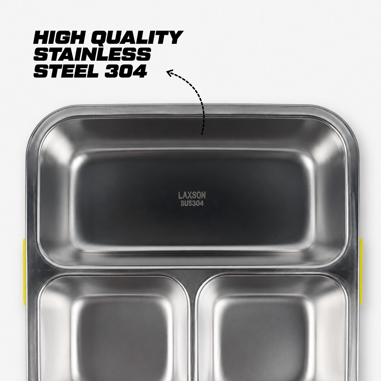 Unicorn Stainless Steel Bento Lunch Box with 3 Compartments - 1120ml