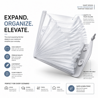 24 Pocket Expanding File Organizer with Secure Clasp