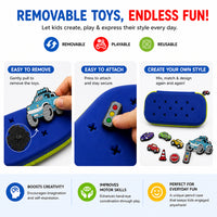 Premium DIY Racing Car Pencil Box with Removable Toy Accessories