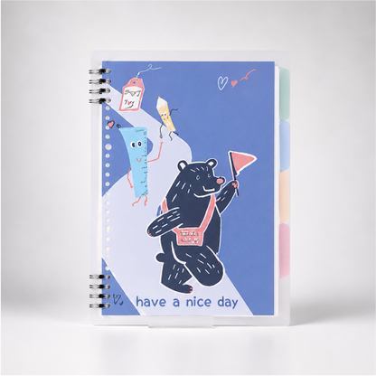 Retro Art Series Plant Spiral Study Planner Notebook.