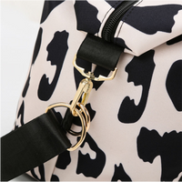 Animal Print Travel Duffel Bag with Trolley Sleeve