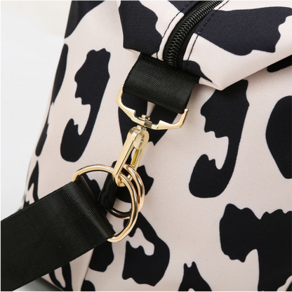 Animal Print Travel Duffel Bag with Trolley Sleeve