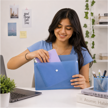 A4 Poly Envelope Folder with Secure Tab Closure - A4 Paper size