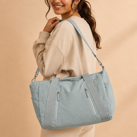 Premium Nylon Tote Handbag for Women with Shoulder Strap
