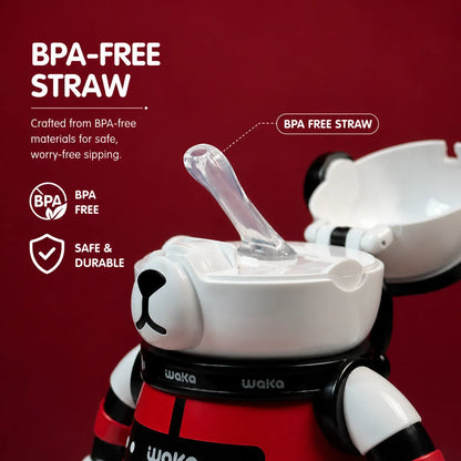 Waka Snowboarder Panda Insulated Water Bottle with Strap - 530ml