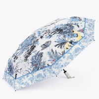 UV Protection Tested Floral Folding Umbrella with One-Touch Open