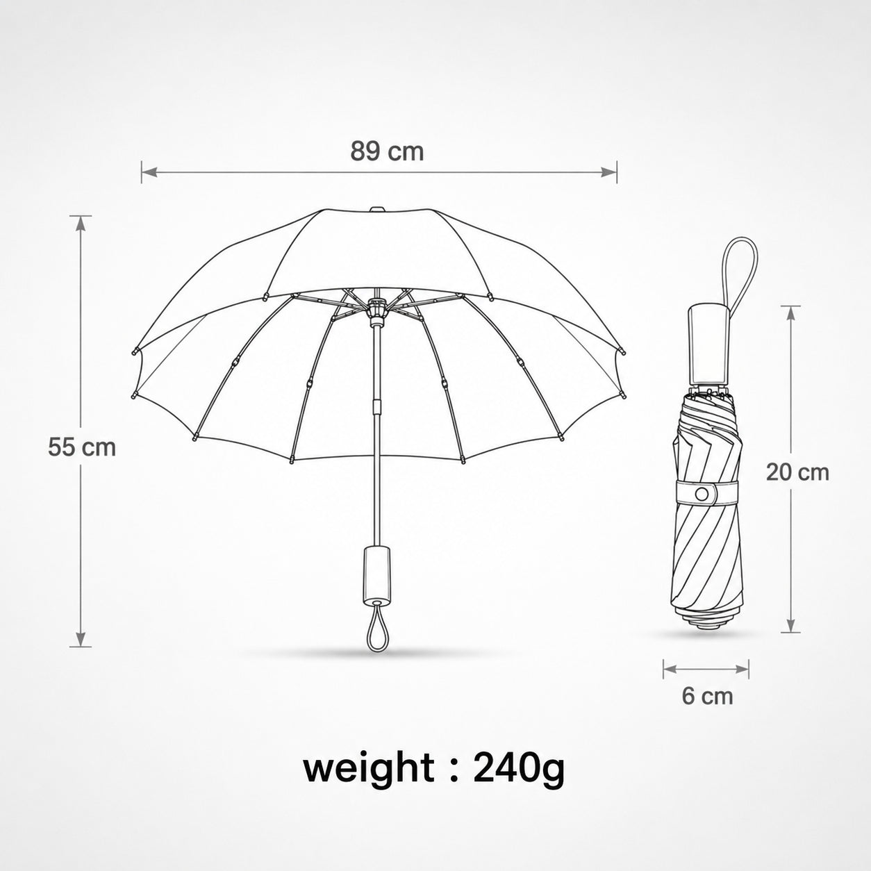 Floral Print UV Protection Umbrella with 10K Golden Rod Frame
