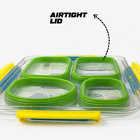 Stainless Steel Bento Lunch Box with 3 compartments for Kids – 1050ml