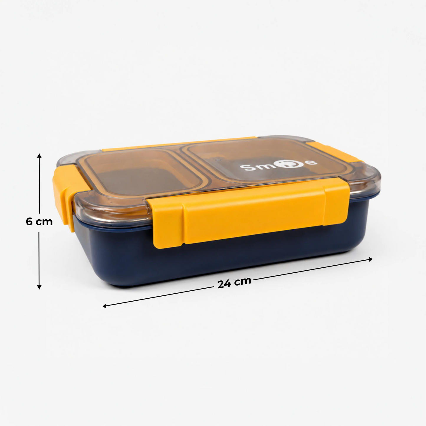 Stainless Steel Bento Lunch Box – 2 Compartment Leakproof Box – 750ml