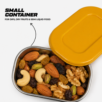 Kids Stainless Steel Bento Lunch Box with Snack Container - 650ml + 100ml