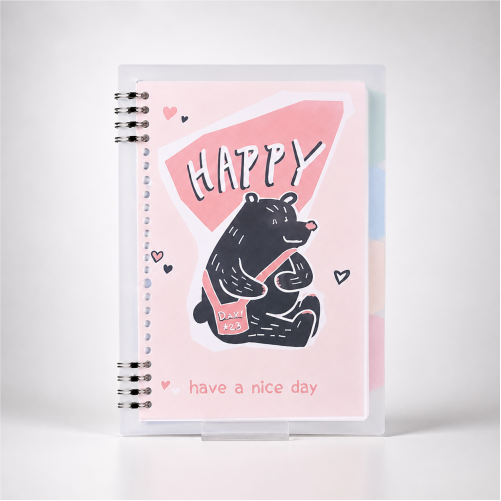 Retro Art Series Plant Spiral Study Planner Notebook.