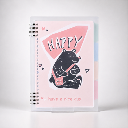 Retro Art Series Plant Spiral Study Planner Notebook.