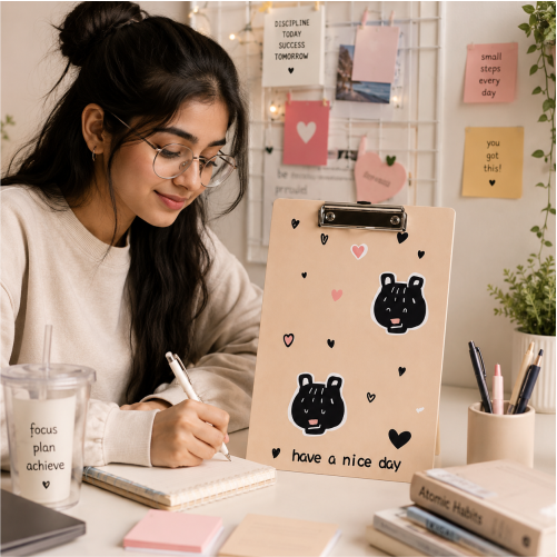 Cute Lightweight Acrylic Writing Clipboard for Office